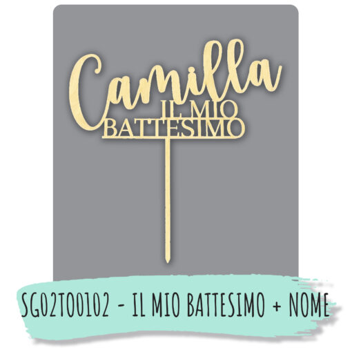 Cake Topper Battesimo Bimba - Scritta 'Il Mio Battesimo' In Plexiglass Rosa, 16x15 Cm - Foto 13